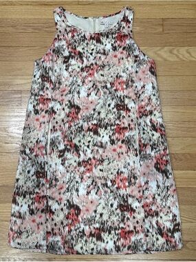 Lila Rose Pink Cream and Black dress with pockets